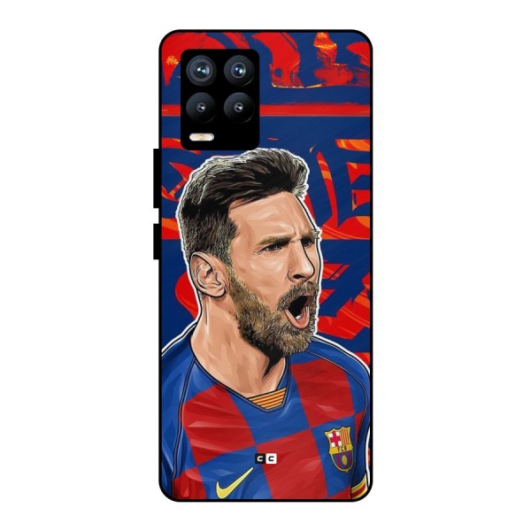 Roaring Soccer Star Metal Back Case for Realme 8