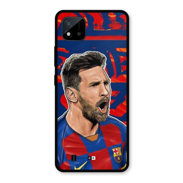 Roaring Soccer Star Metal Back Case for Realme C11 2021