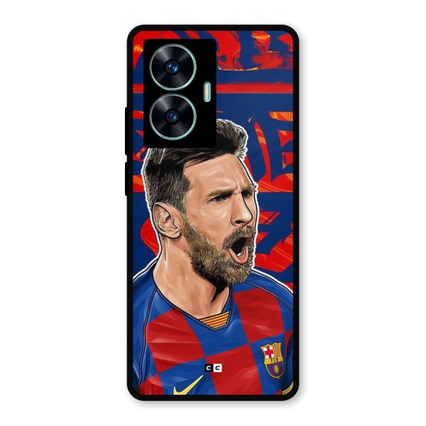 Roaring Soccer Star Metal Back Case for Realme C55