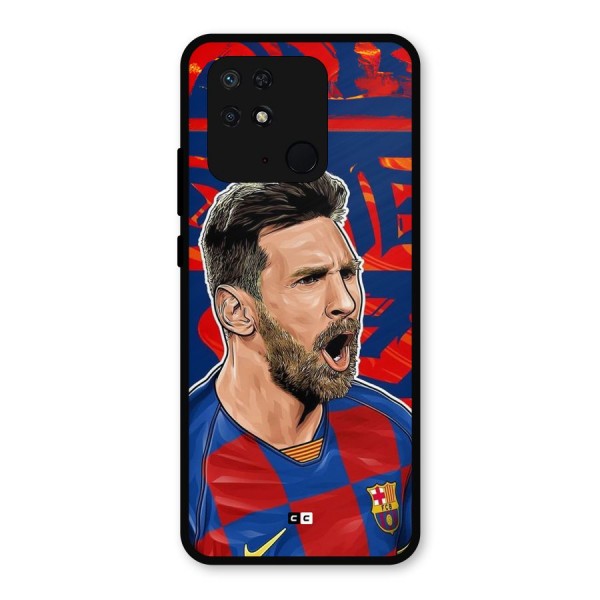 Roaring Soccer Star Metal Back Case for Redmi 10