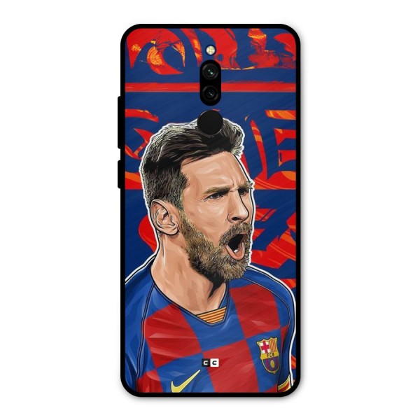 Roaring Soccer Star Metal Back Case for Redmi 8