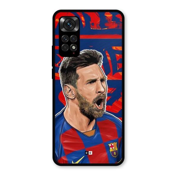 Roaring Soccer Star Metal Back Case for Redmi Note 11