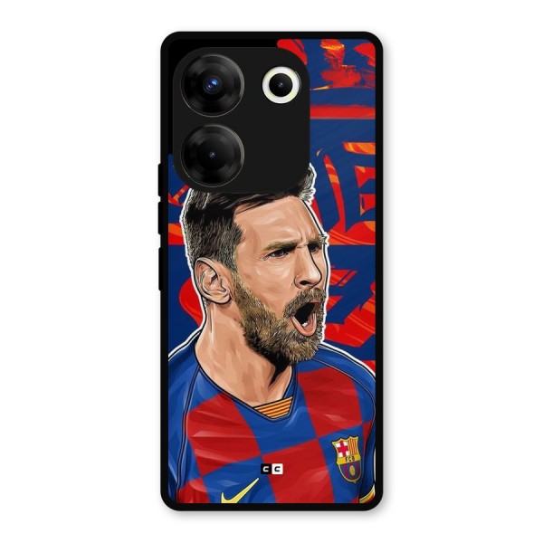 Roaring Soccer Star Metal Back Case for Tecno Camon 20