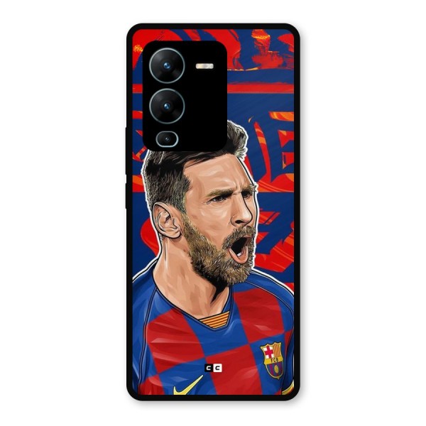 Roaring Soccer Star Metal Back Case for Vivo V25 Pro