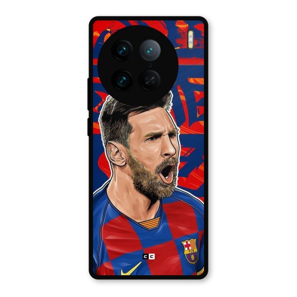 Roaring Soccer Star Metal Back Case for Vivo X90 Pro