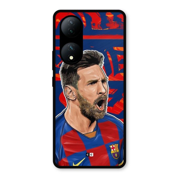 Roaring Soccer Star Metal Back Case for Vivo Y100a