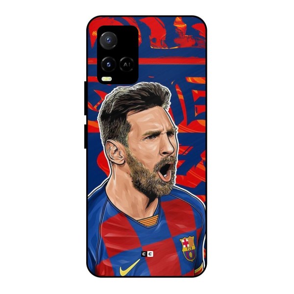 Roaring Soccer Star Metal Back Case for Vivo Y21A