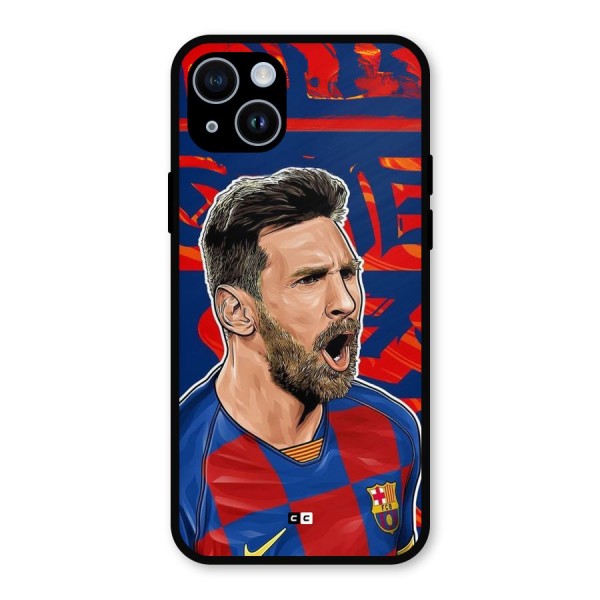 Roaring Soccer Star Metal Back Case for iPhone 14