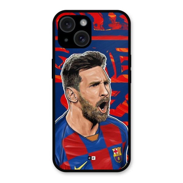 Roaring Soccer Star Metal Back Case for iPhone 15