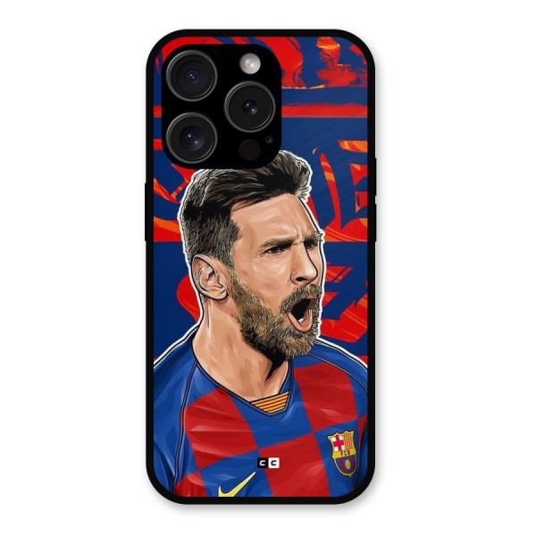 Roaring Soccer Star Metal Back Case for iPhone 15 Pro