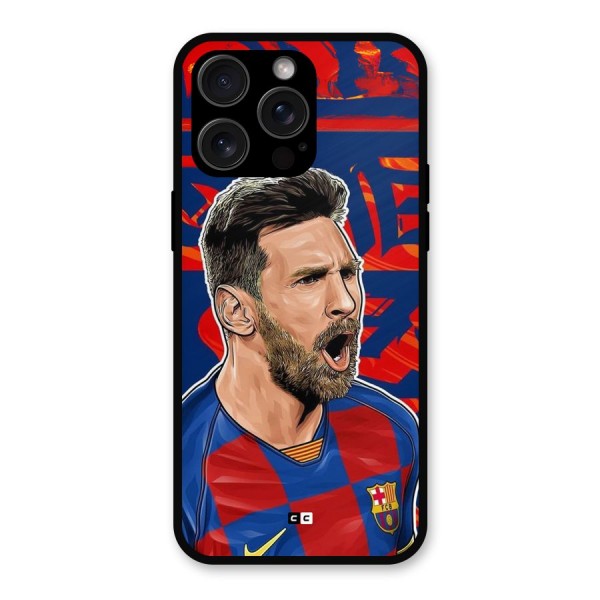 Roaring Soccer Star Metal Back Case for iPhone 15 Pro Max