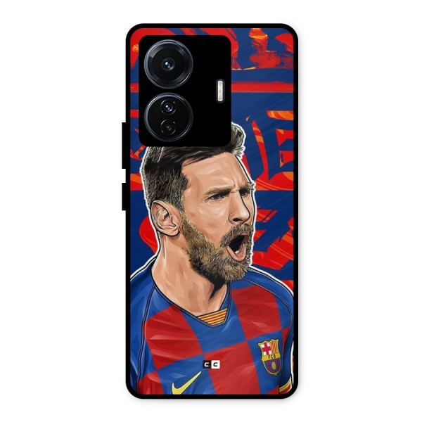 Roaring Soccer Star Metal Back Case for iQOO Z6