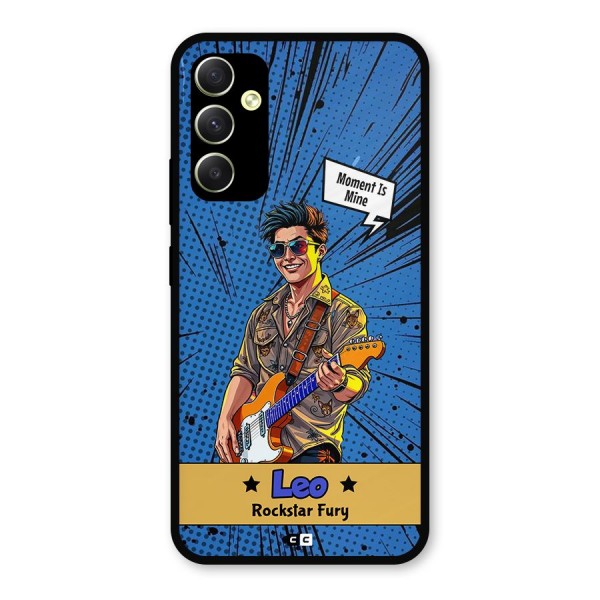 Rockstar Leo Metal Back Case for Galaxy A34