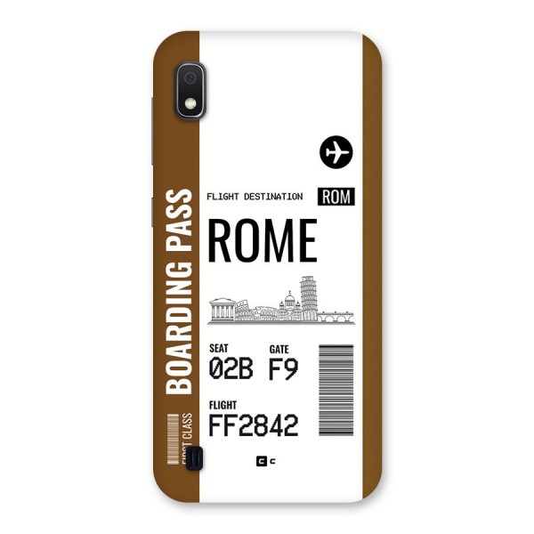 Rome Boarding Pass Back Case for Galaxy A10