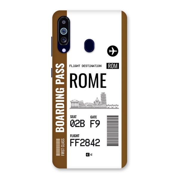 Rome Boarding Pass Back Case for Galaxy A60