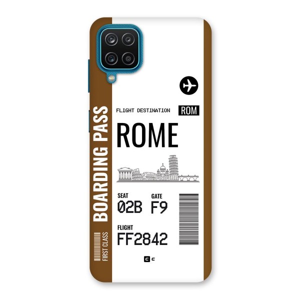 Rome Boarding Pass Back Case for Galaxy F12