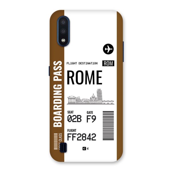 Rome Boarding Pass Back Case for Galaxy M01