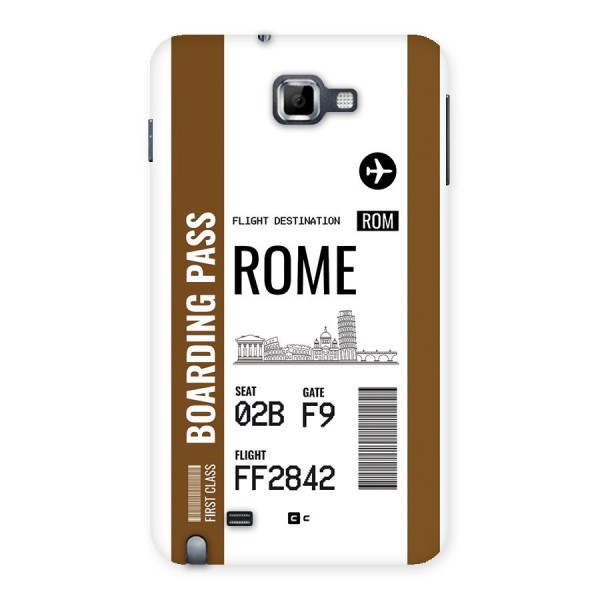 Rome Boarding Pass Back Case for Galaxy Note