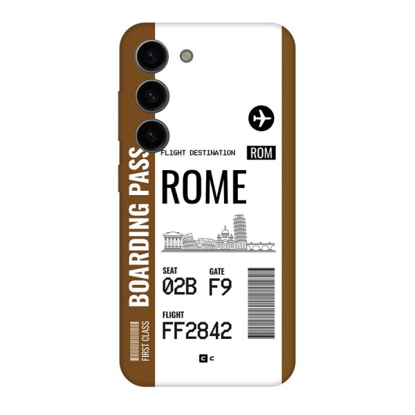 Rome Boarding Pass Back Case for Galaxy S23