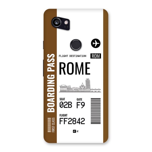 Rome Boarding Pass Back Case for Google Pixel 2 XL