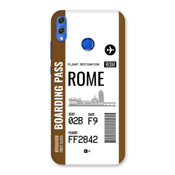 Rome Boarding Pass Back Case for Honor 8X