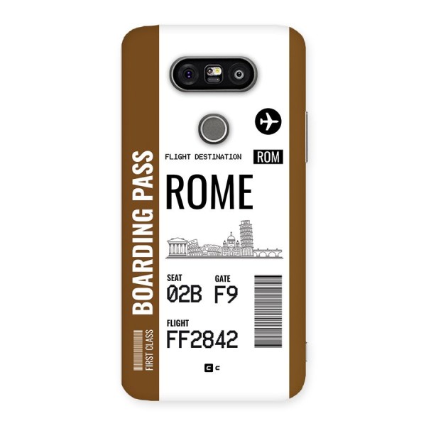 Rome Boarding Pass Back Case for LG G5