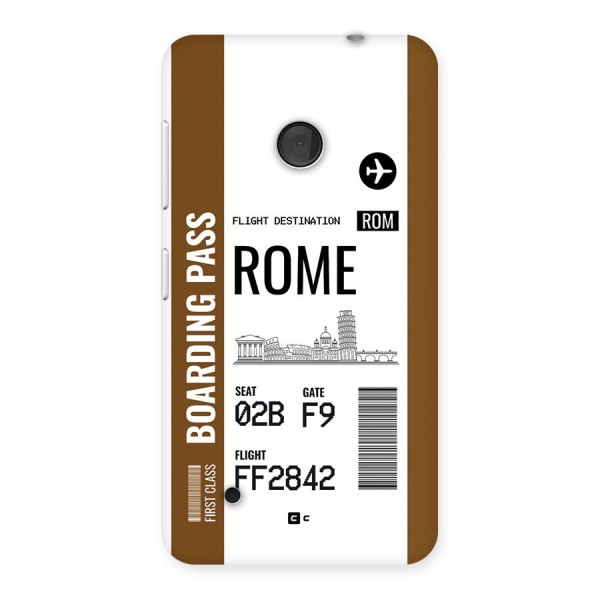 Rome Boarding Pass Back Case for Lumia 530