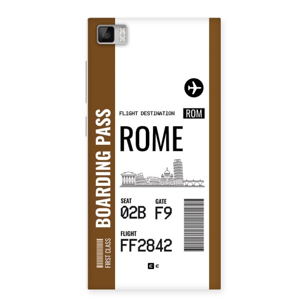 Rome Boarding Pass Back Case for Mi3