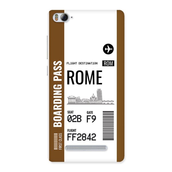 Rome Boarding Pass Back Case for Mi4i