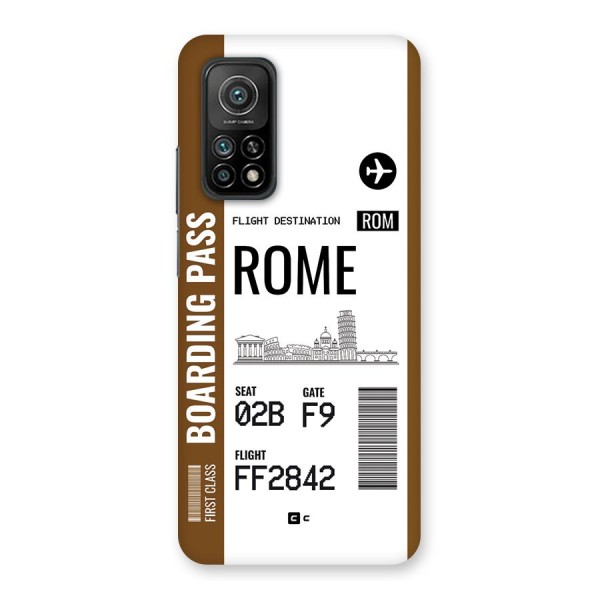 Rome Boarding Pass Back Case for Mi 10T 5G
