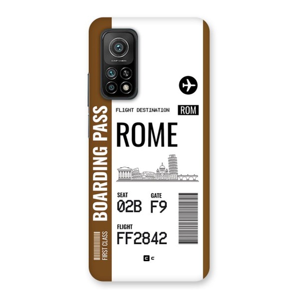 Rome Boarding Pass Back Case for Mi 10T Pro 5G