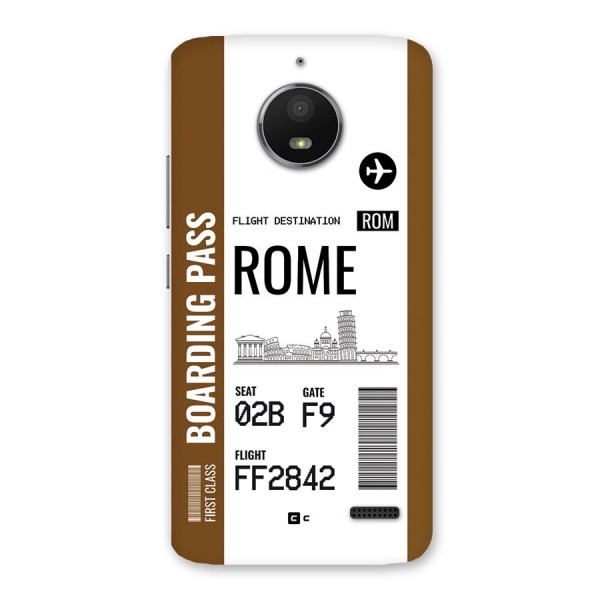 Rome Boarding Pass Back Case for Moto E4