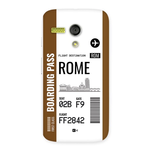 Rome Boarding Pass Back Case for Moto G