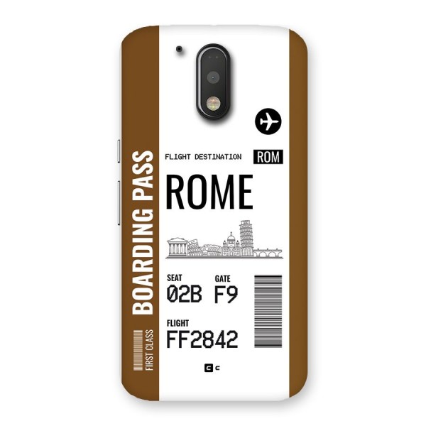 Rome Boarding Pass Back Case for Moto G4