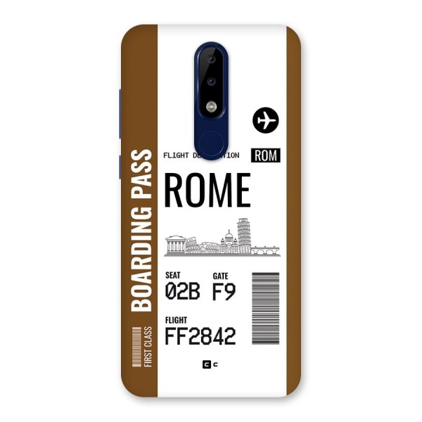 Rome Boarding Pass Back Case for Nokia 5.1 Plus