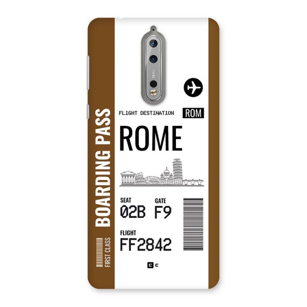 Rome Boarding Pass Back Case for Nokia 8