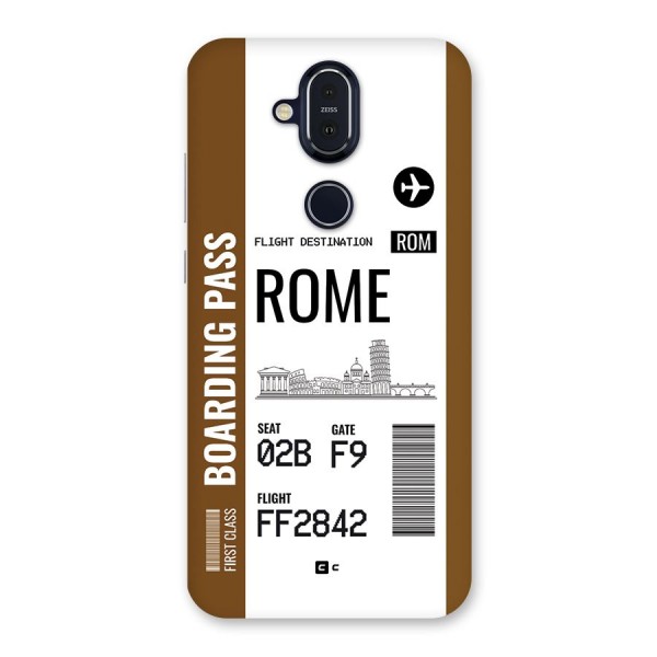 Rome Boarding Pass Back Case for Nokia 8.1