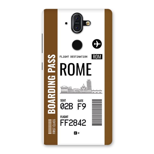 Rome Boarding Pass Back Case for Nokia 8 Sirocco