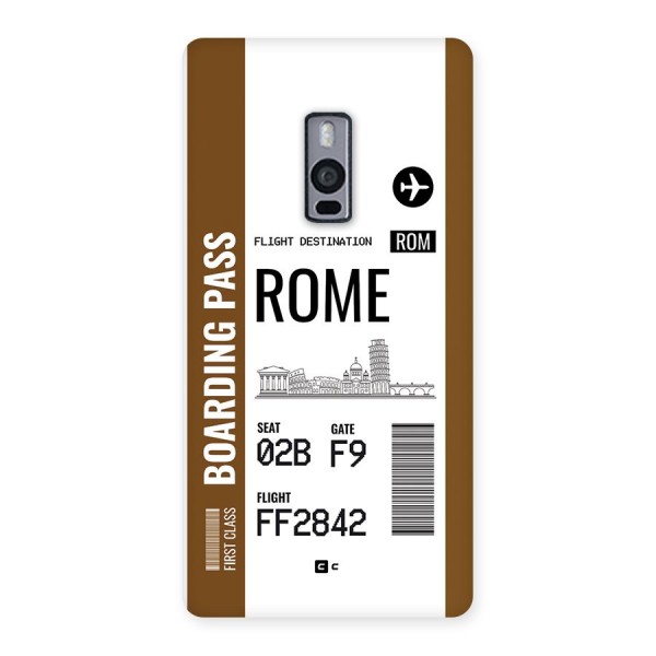 Rome Boarding Pass Back Case for OnePlus 2