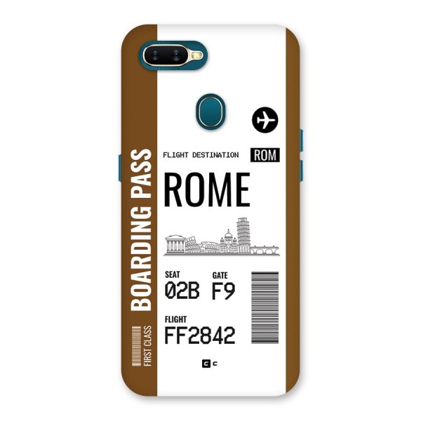 Rome Boarding Pass Back Case for Oppo A11k