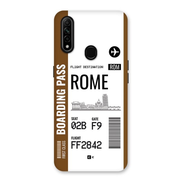 Rome Boarding Pass Back Case for Oppo A31