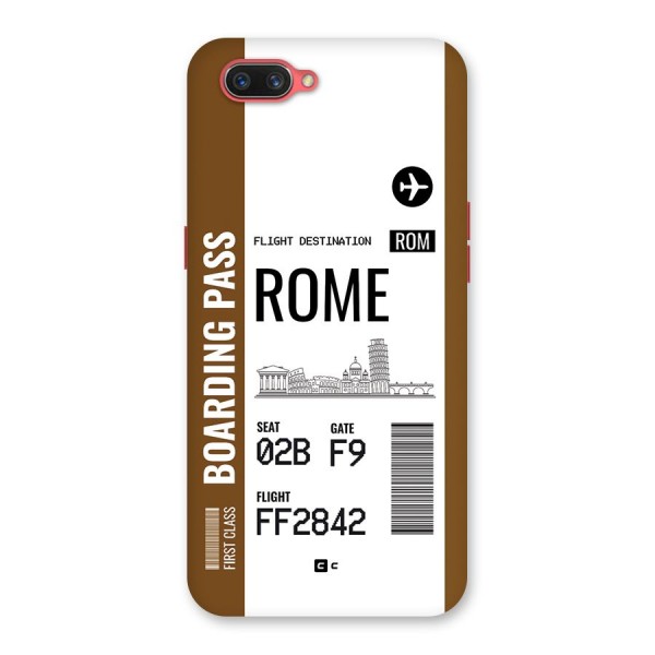 Rome Boarding Pass Back Case for Oppo A3s