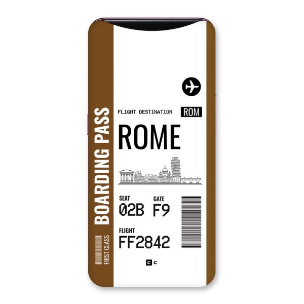 Rome Boarding Pass Back Case for Oppo Find X