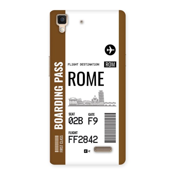 Rome Boarding Pass Back Case for Oppo R7