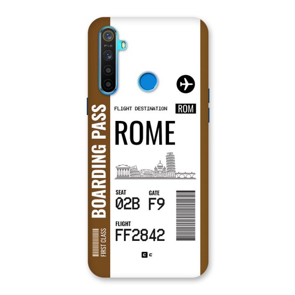 Rome Boarding Pass Back Case for Realme 5s