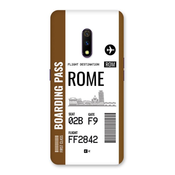 Rome Boarding Pass Back Case for Realme X