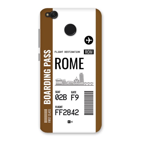 Rome Boarding Pass Back Case for Redmi 4