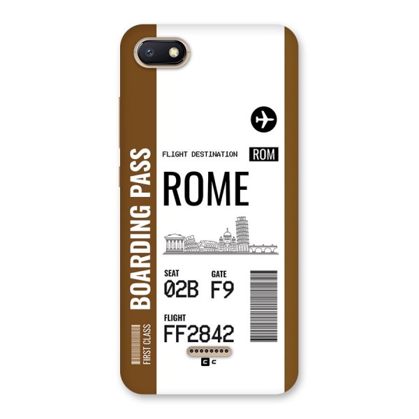 Rome Boarding Pass Back Case for Redmi 6A