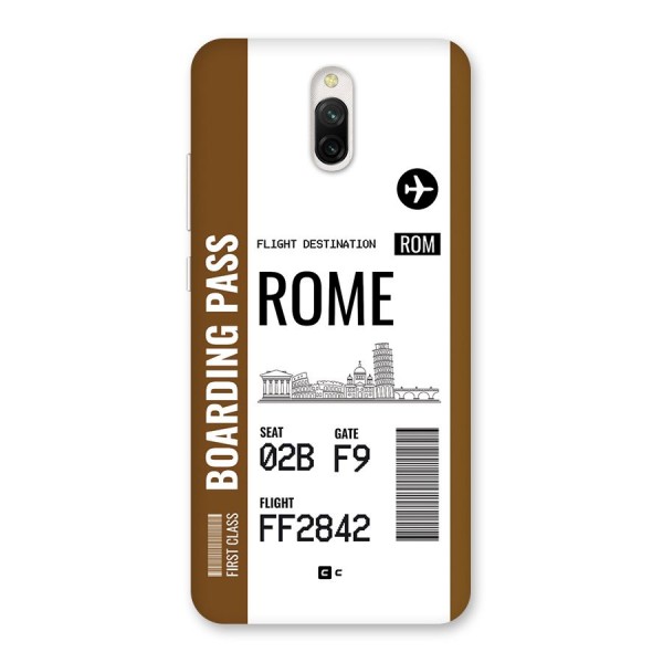 Rome Boarding Pass Back Case for Redmi 8A Dual