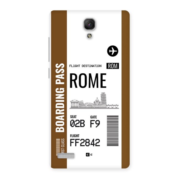 Rome Boarding Pass Back Case for Redmi Note